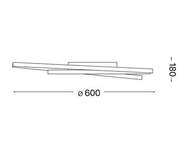 Ideallux oz pl on-off nero Ideallux Lampade da soffitto